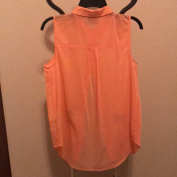 ⚡️Orange sheer DKNY sleeveless top - Picture 2 of 5
